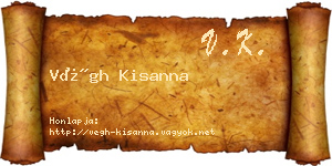Végh Kisanna névjegykártya